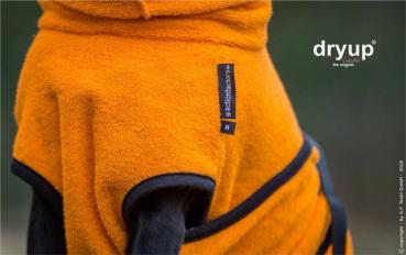 „Dryup Cape“ Trockencape - Hundebademantel clementine